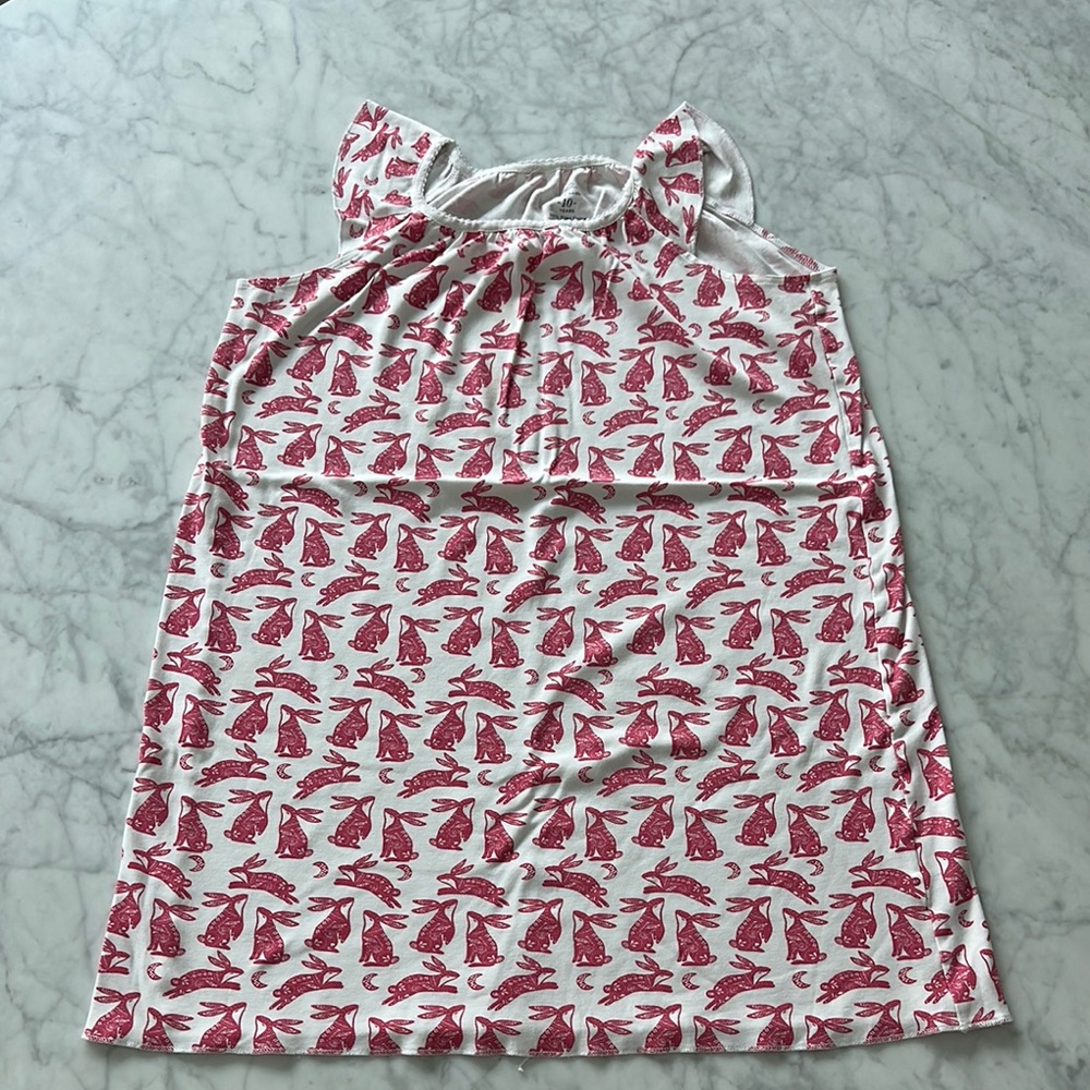 Roller Rabbit Pink and White size 10 nightgown